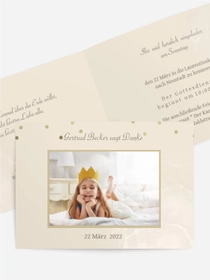 Dankeskarte Konfirmation Goldene Elemente