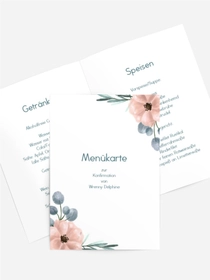 Menükarte Konfirmation Blütengedicht