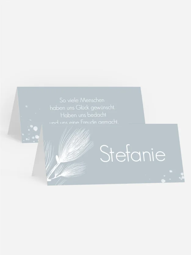 Tischkarte Eiskristalle