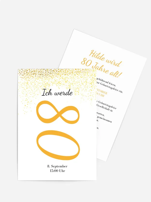 Geburtstagseinladung Goldener Schnee