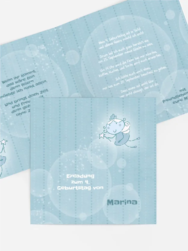 Kindergeburtstagseinladung "Magic Bubbles"