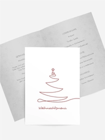 Weihnachts Menükarte Linienbaum