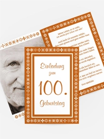 Geburtstagseinladung florale Elemente 100 Foto