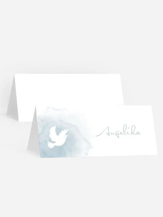 Tischkarte Konfirmation Friedenstaube Tischkarte Konfirmation Friedenstaube