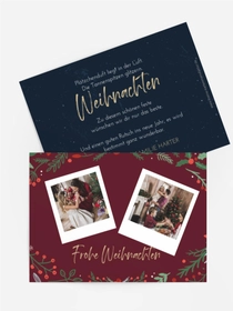 Grußkarte Weihnachten Neujahrsfotos