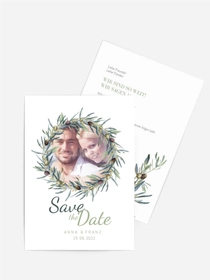 Save-the-Date Karte Оliv Paar Save-the-Date Karte Оliv Paar