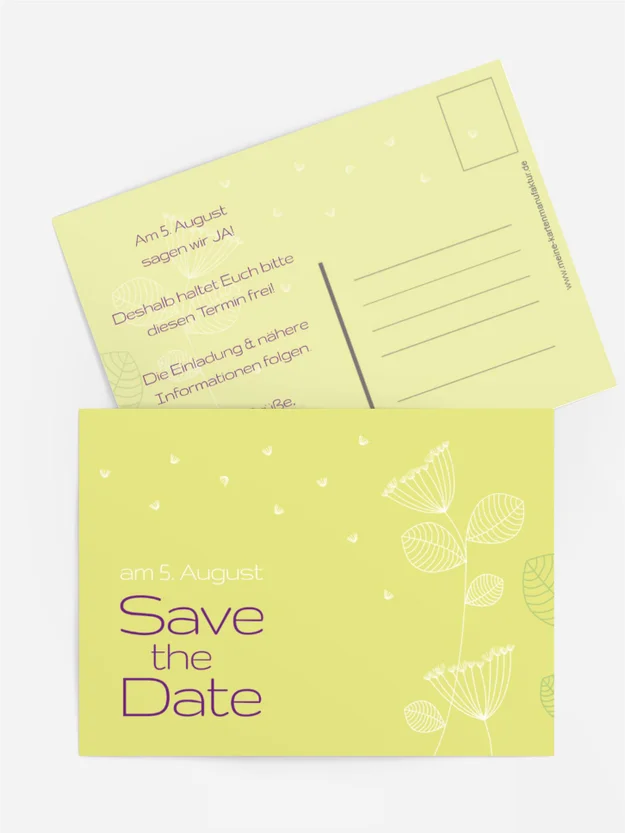 Save the Date Pusteblume