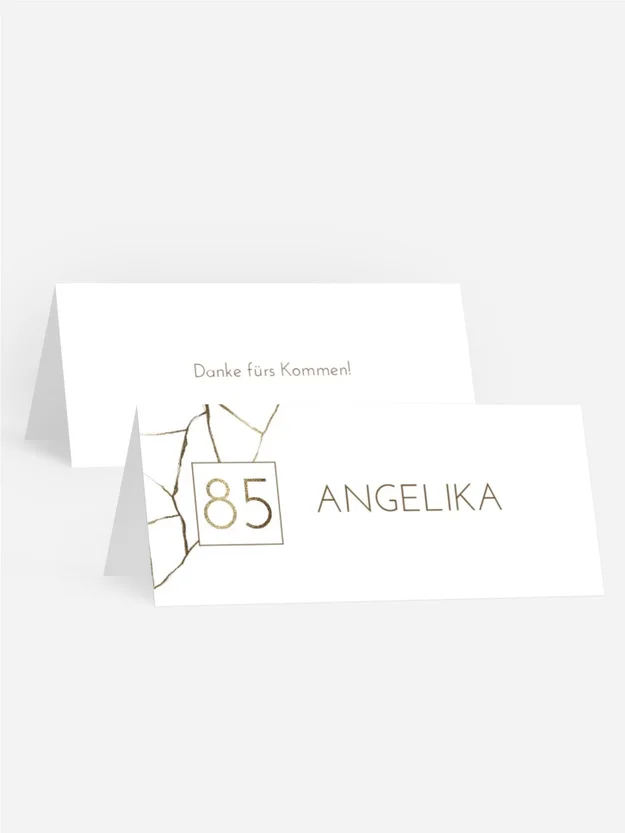 Tischkarte Geburtstag Goldene Struktur Tischkarte Geburtstag Goldene Struktur