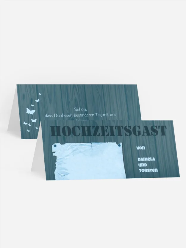 Tischkarte Steckbrief