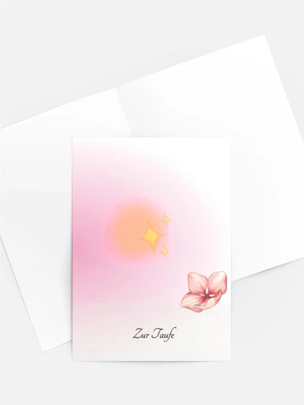 Klappkarte Taufe Mädchen