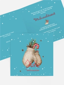 Grußkarte Weihnachten Warme Handschuhe