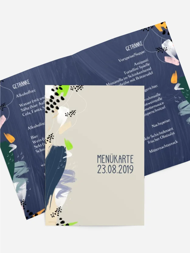 Menükarte Geburtstag  Indian summer