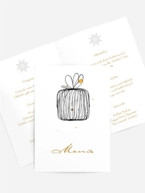 Weihnachtsmenükarte Ein kleines Glück