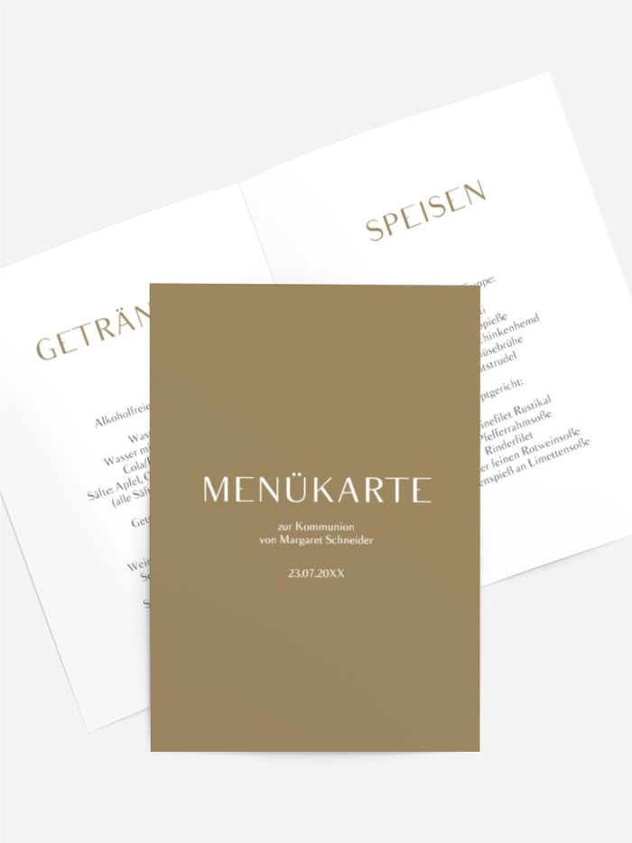 Menükarte Kommunion Heilige Seele