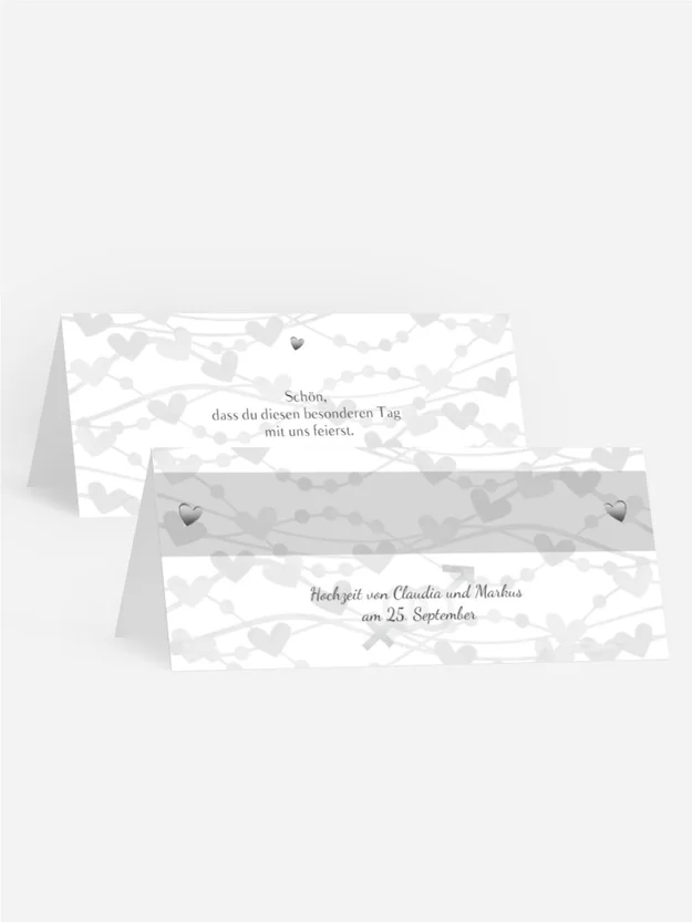 Tischkarte Im Zeichen der Liebe