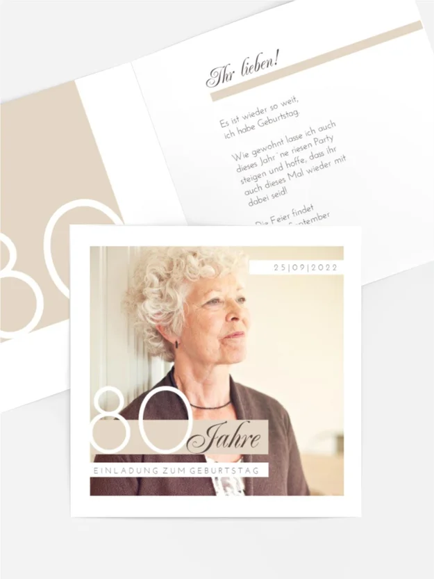 Geburtstagseinladung Klar betitelt