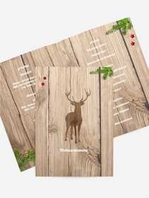 Weihnachts Menükarte Holztisch