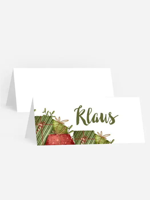 Tischkarte Weihnachten Weihnachtsglocken