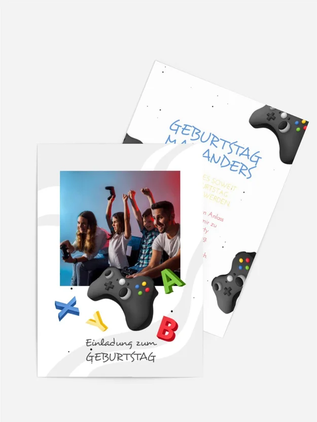 Geburtstagseinladung Gamepad