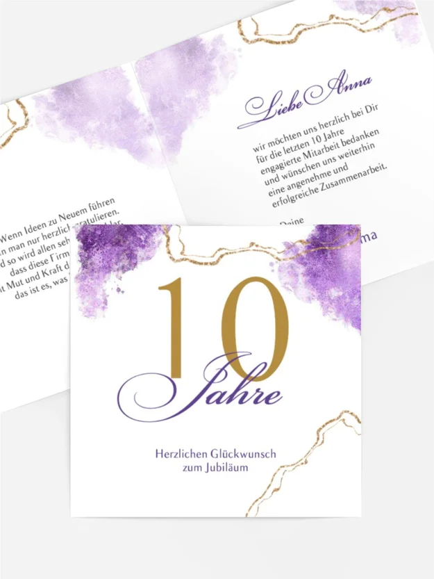 Jubiläumskarten Ein kleines Jubiläum