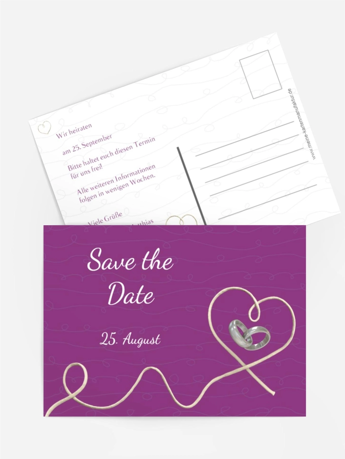 Save the Date Karte erfüllte Liebe Save the Date Karte erfüllte Liebe