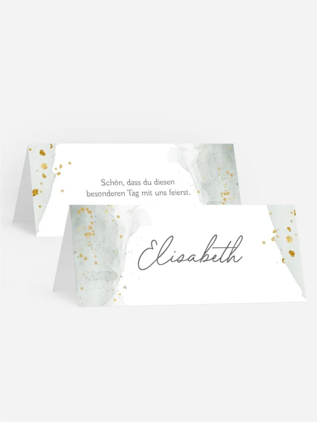 Tischkarte Grüner Nebel Tischkarte Grüner Nebel