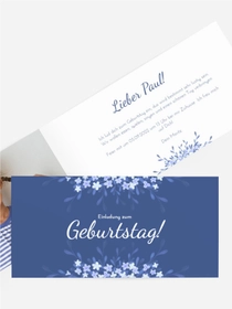 Geburtstagseinladung Strauß wilder Blumen