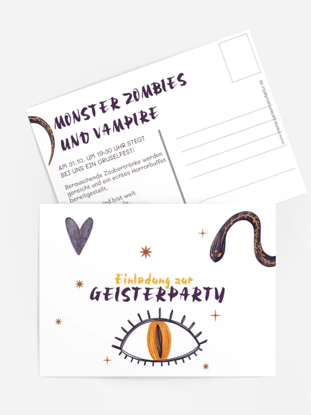 Halloween Einladung Hausviper