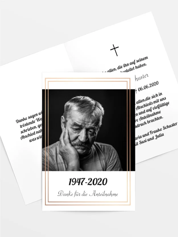 Trauerdanksagung Im Goldenen Gedenken