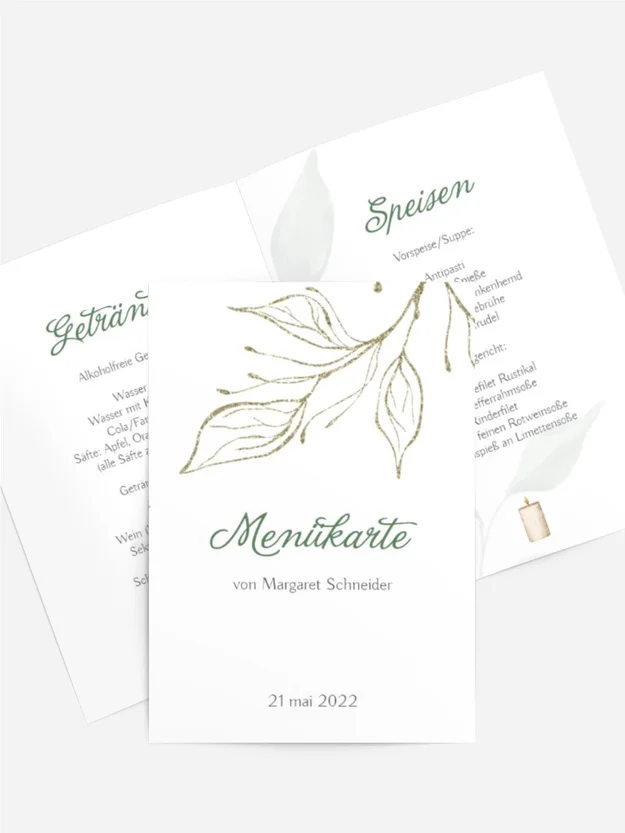 Menükarte Kommunion Mein Kreuz