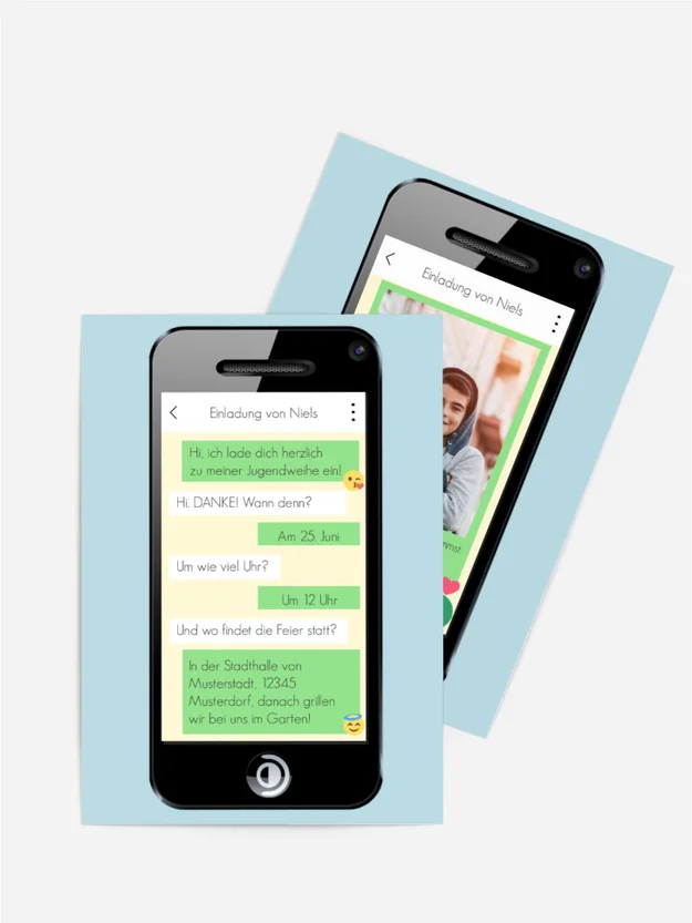 Einladungskarte Jugendweihe Digitale Nachricht