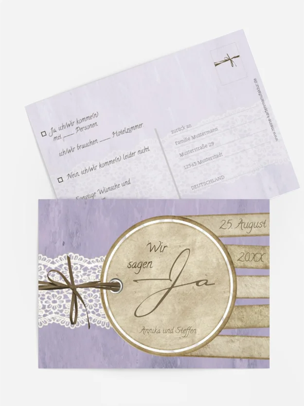 Antwortkarte Vintage Lace