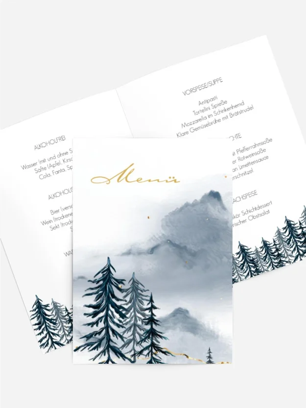 Weihnachtsmenükarte Heiliger Abend
