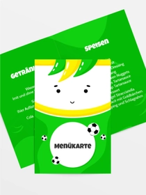 Menükarte Geburtstag Fußballspieler