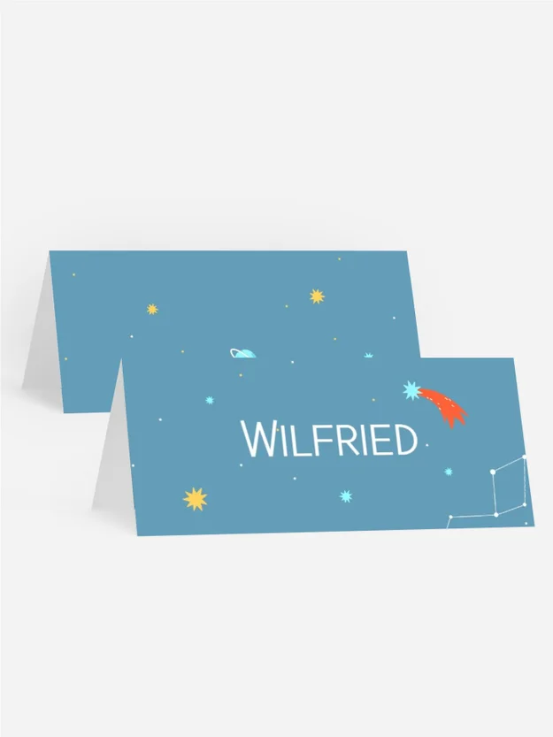 Tischkarte Geburtstag  Weltraumfest