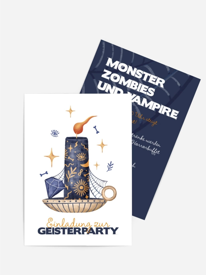 Halloween Einladung Kerzen-Wahrsagerei Halloween Einladung Kerzen-Wahrsagerei