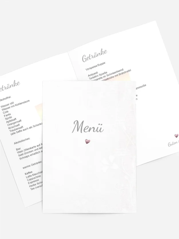 Menükarte Im Zeichen der Liebe - Männer