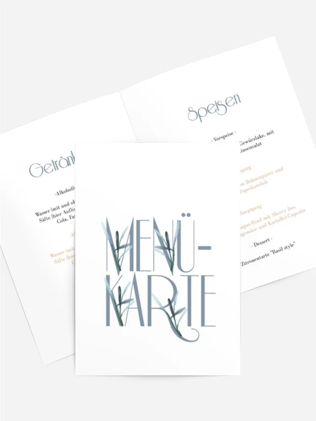 Menükarte Geburtstag Lockige Haare