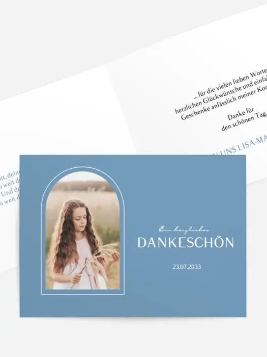 Dankeskarte Kommunion Reines Bild