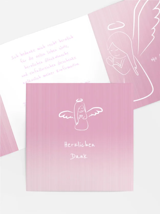 Dankeskarte Konfirmation_Angel