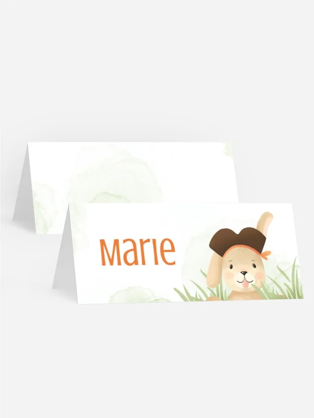 Tischkarte Geburtstag Schatzsuche