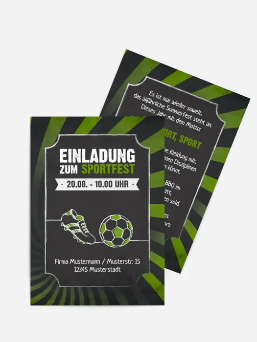 Einladung Sommerfest Retro Sport
