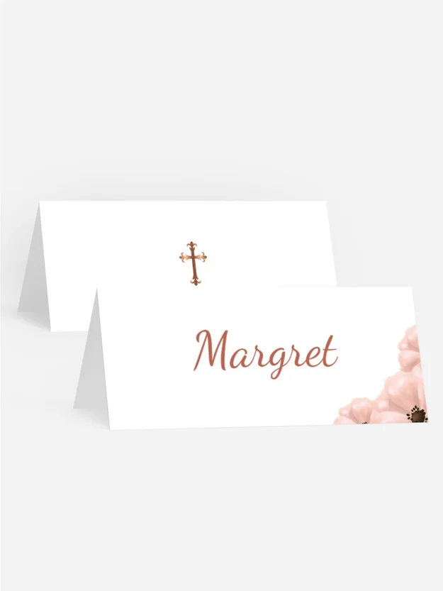 Tischkarte Konfirmation Blumige Konfirmation