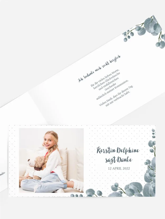 Dankeskarte Kommunion Frische