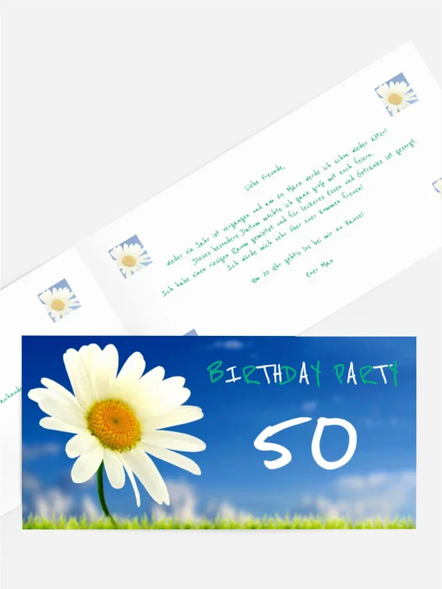 Einladung zum Geburtstag Lebensfreude 50