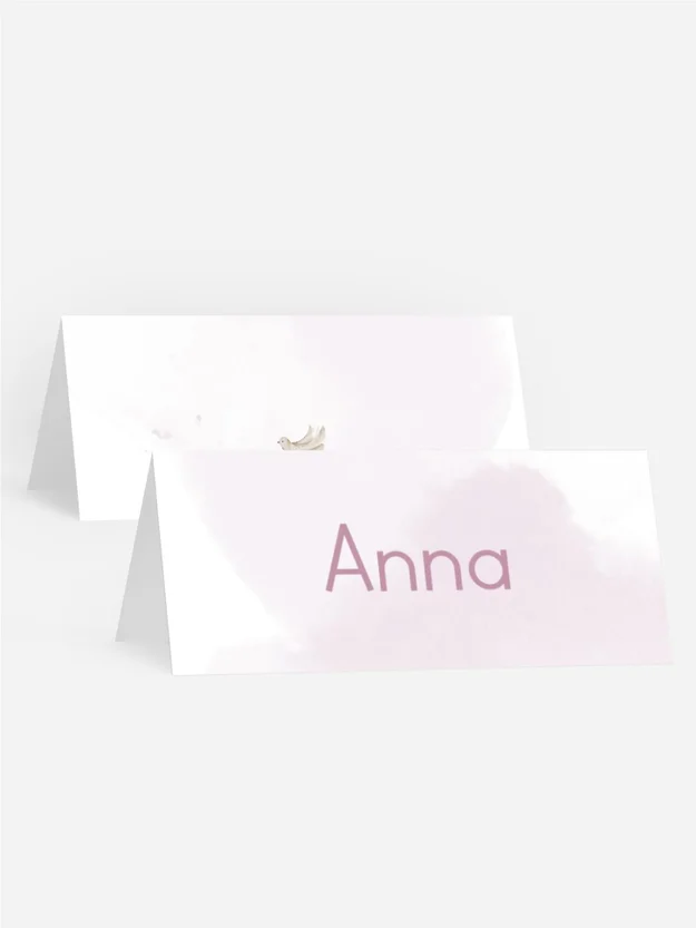 Tischkarte Konfirmation Weiße Tauben Tischkarte Konfirmation Weiße Tauben