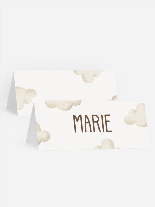 Tischkarte Konfirmation Fabelhafte Wolken Tischkarte Konfirmation Fabelhafte Wolken
