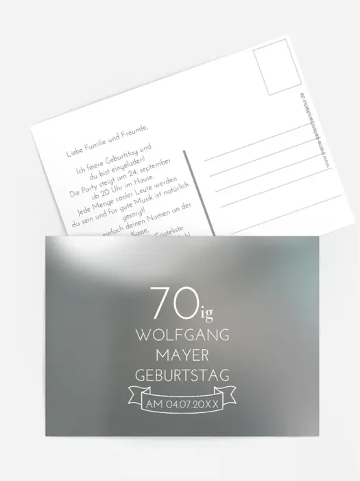 Geburtstagseinladung Banderole