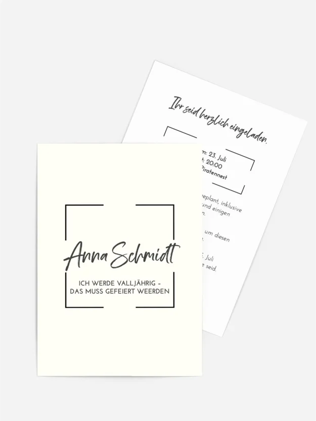 Geburtstagseinladung Gerahmt Geburtstagseinladung Gerahmt