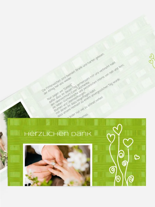 Dankeskarte Hochzeit "Liebestraum" Dankeskarte Hochzeit "Liebestraum"